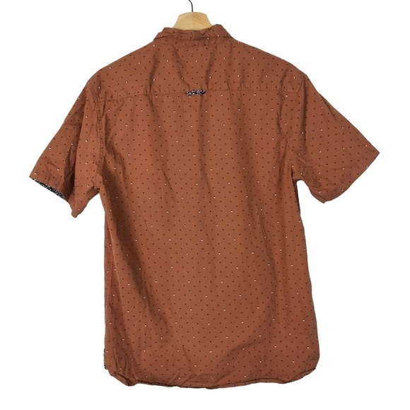 Level Ten Orange X Triangle Short Sleeve Button Down M - Picture 2 of 4